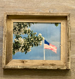 Flag & Flower- FRAMED 8x10 Wood Print