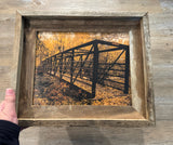 Foliage Bridge- FRAMED 8x10 Wood Print