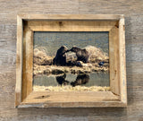 Grizzly Kiss- FRAMED 8x10 wood print