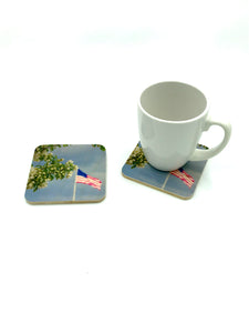 Coaster- Flag & Flower