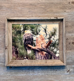 Perched Eagle- FRAMED 11x14 Wood Print