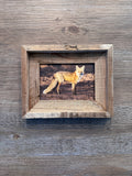 Red Fox Profile- FRAMED 5x7 Wood Print