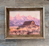 Moulton Barn Sunrise- FRAMED 11x14 Wood Print