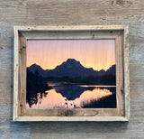 Mount Moran Sunset- FRAMED 11x14 Wood Print