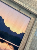 Mount Moran Sunset- FRAMED 11x14 Wood Print