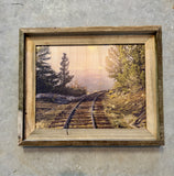 Train Tracks to Nowhere- FRAMED 11x14 Wood Print: