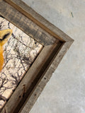 Snowy Fox- FRAMED 8x10 wood print