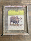 Thirsty Moose- FRAMED 8x10 wood print