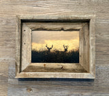 Two Bucks- FRAMED 5x7 Wood Print
