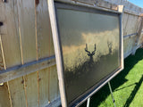 FRAMED 24x36 Wood Print - Two Bucks