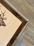 Elk Head Turn - FRAMED 11x14 Wood Print