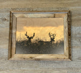 Two Bucks- FRAMED 11x14 Wood Print