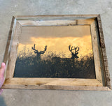 Two Bucks- FRAMED 11x14 Wood Print