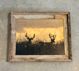 Two Bucks- FRAMED 11x14 Wood Print
