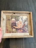 Perched Eagle- FRAMED 8x10 wood print