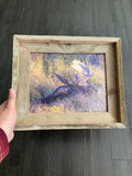 Napping Moose- FRAMED 8x10 wood print