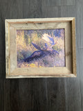 Napping Moose- FRAMED 8x10 wood print