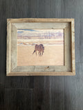 Horse in Montana- FRAMED 8x10 wood print
