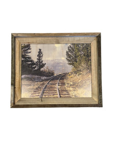 Train Tracks to Nowhere- FRAMED 11x14 Wood Print: