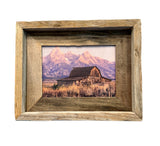 Moulton Barn Sunrise- FRAMED- 5x7 Wood Print