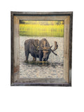 Thirsty Moose- FRAMED 8x10 wood print