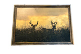 FRAMED 24x36 Wood Print - Two Bucks