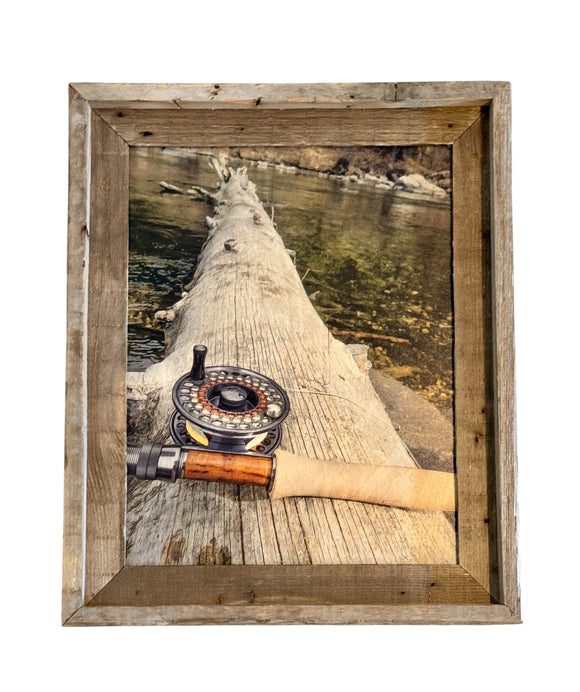 Fly Rod- FRAMED 11x14 Wood Print