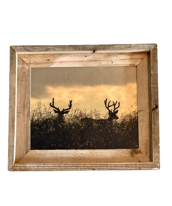 Two Bucks- FRAMED 8x10 wood print
