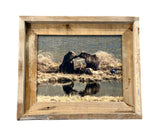 Grizzly Kiss- FRAMED 8x10 wood print