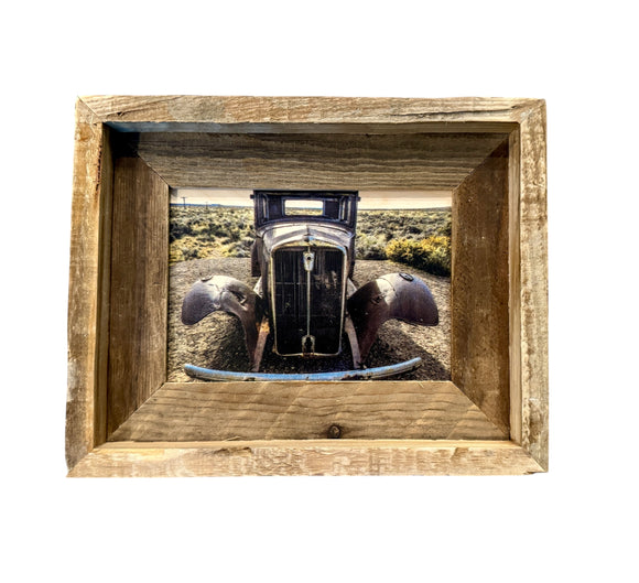 Old Car- FRAMED 5x7 Wood Print