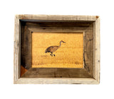 Sandhill Crane- FRAMED 5x7 Wood Print
