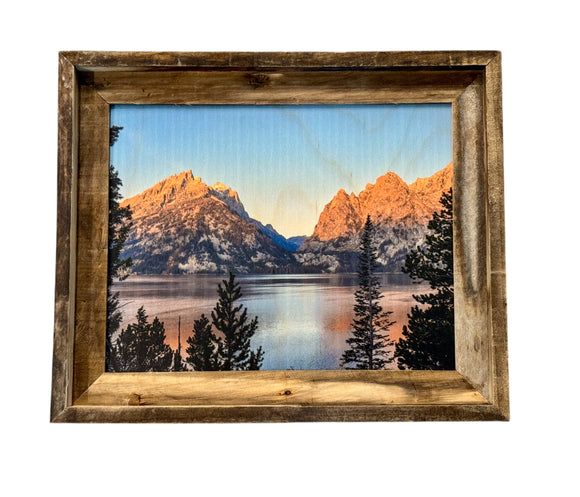 Jenny Lake Sunrise- FRAMED 11x14 Wood Print