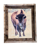 Icy Bison- FRAMED 11x14 Wood Print
