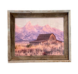 Moulton Barn Sunrise- FRAMED 11x14 Wood Print