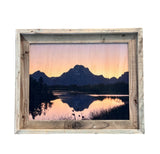 Mount Moran Sunset- FRAMED 11x14 Wood Print