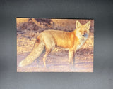 Red Fox Profile- FRAMED 5x7 Wood Print