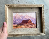 Moulton Barn Sunrise- FRAMED- 5x7 Wood Print