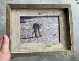 Smiling Bobcat- FRAMED 5x7Wood Print