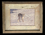 Smiling Bobcat- FRAMED 5x7Wood Print