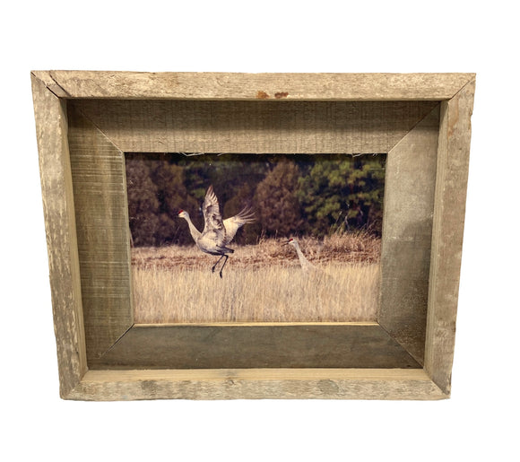 Sandhill Cranes- FRAMED 5x7Wood Print