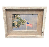 Flag & Flower- FRAMED 8x10 Wood Print