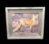 Red Fox Profile- FRAMED 5x7 Wood Print