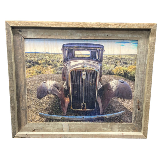 Old Car - FRAMED 11x14 Wood Print