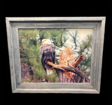 Perched Eagle- FRAMED 11x14 Wood Print