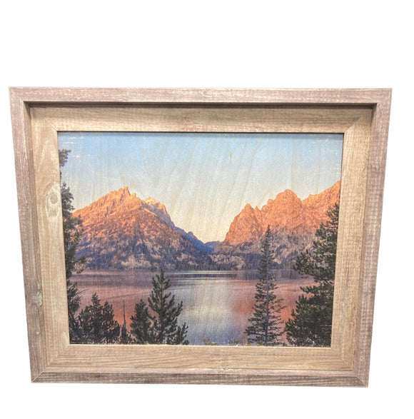 Jenny Lake Sunrise- FRAMED 11x14 Wood Print