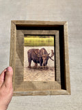 Thirsty Moose- FRAMED 5x7 Wood Print